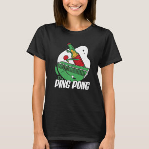 Ör Flaska med Bord tennis Fladdermus Beer Plays Pi T Shirt