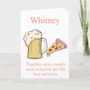 Ör- och Pizza-stiftskort för Valentines day Helgkort