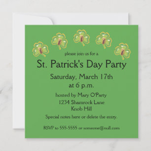 Ör- och Shamrock-inbjudan Inbjudningar