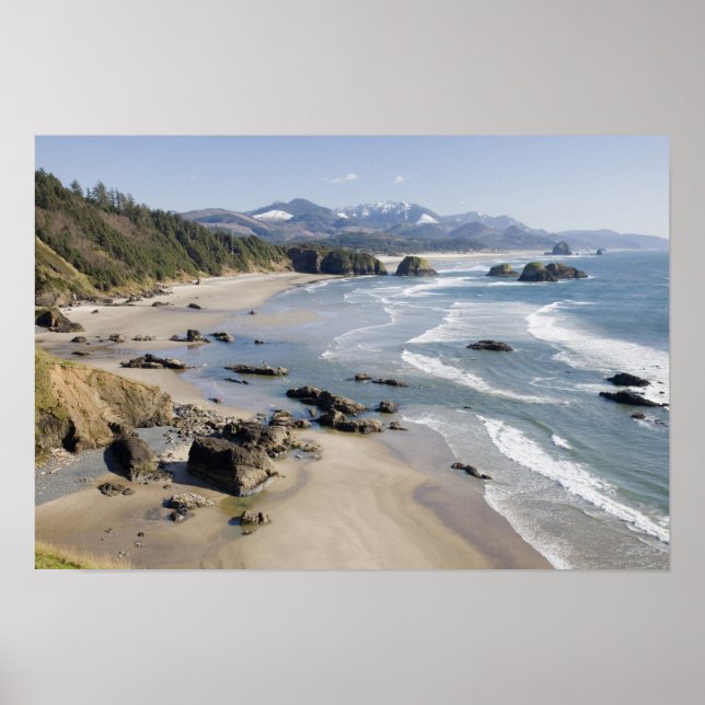 OR, Oregon-kusten, Ecola State Park, Crescent 2 Poster (Framsidan)