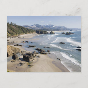 OR, Oregon-kusten, Ecola State Park, Crescent 2 Vykort