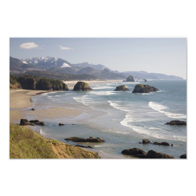 OR, Oregon-kusten, Ecola State Park, Crescent Fototryck (Framsidan)