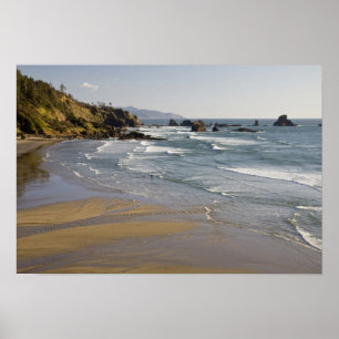 OR, Oregon Kusten, Ecola State Park, Indian Poster