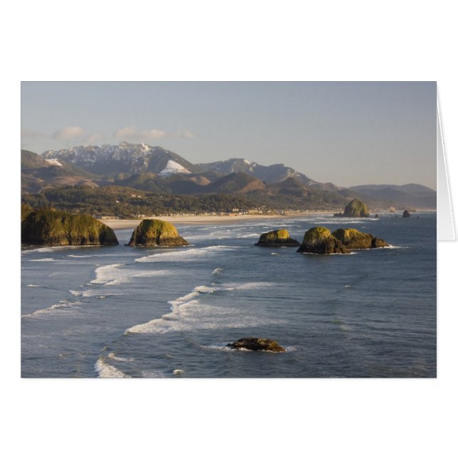 OR, Oregon-kusten, Ecola State Park, utsikt över 2 Hälsningskort (Framsidan Horizontal)