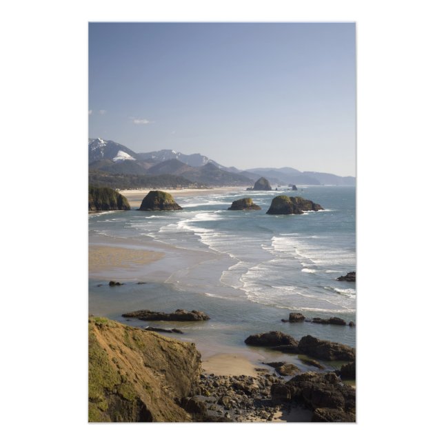 OR, Oregon-kusten, Ecola State Park, utsikt över Fototryck (Framsidan)