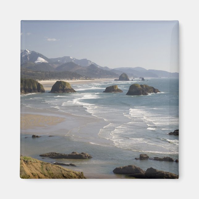 OR, Oregon-kusten, Ecola State Park, utsikt över Magnet (Framsidan)