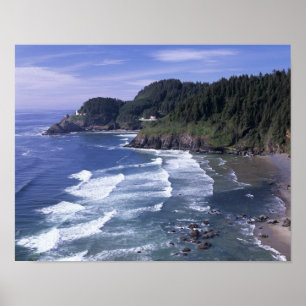 OR, Oregon-kusten, Heceta Head fyr, på Poster