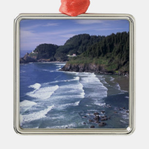 OR, Oregon-kusten, Heceta Head Lighthouse, på Julgransprydnad Metall