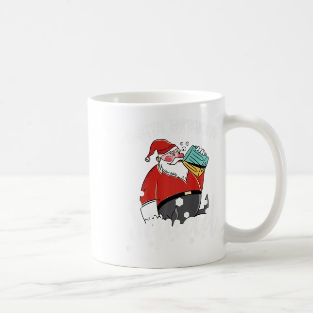 Ör som dricker Santa Julafton Beer Drinker Funny K Kaffemugg (Höger)