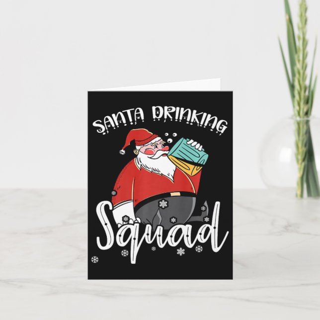 Ör som dricker Santa Julafton Beer Drinker Funny K Kort (Framsida)