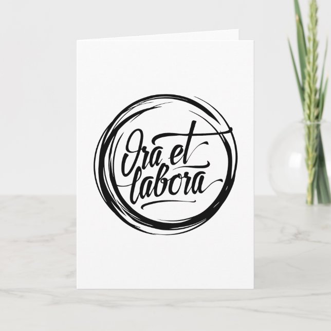 Ora et labora kort (Framsida)