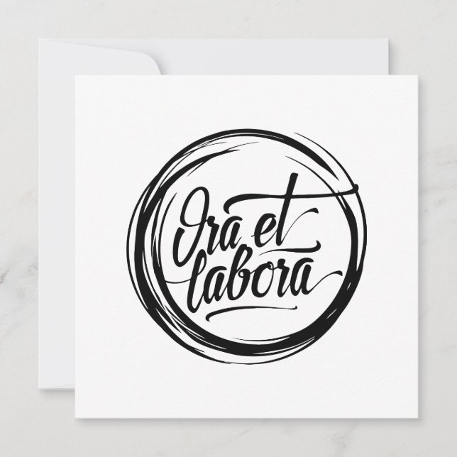 Ora et labora kort (Framsida)