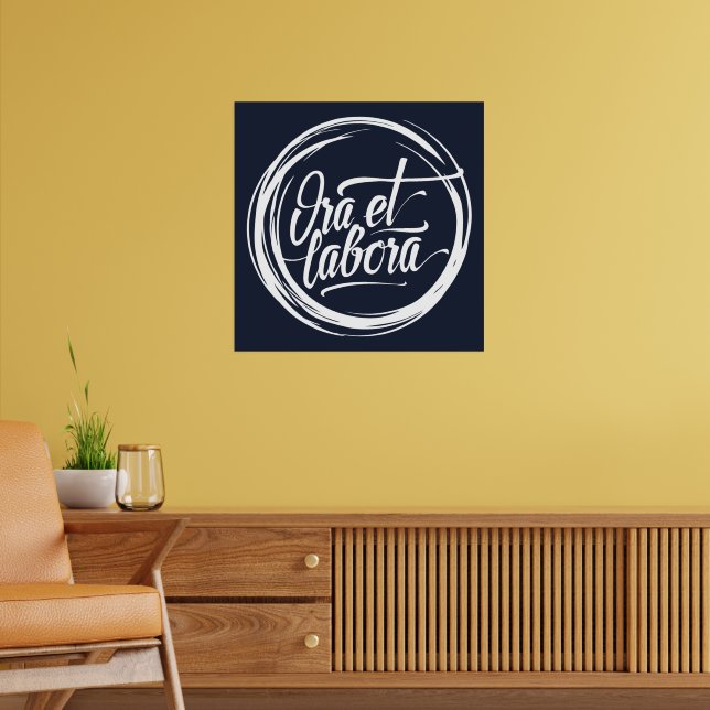 Ora et labora poster (Vardagsrum 2)