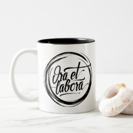 Ora et labora Två-Tonad mugg