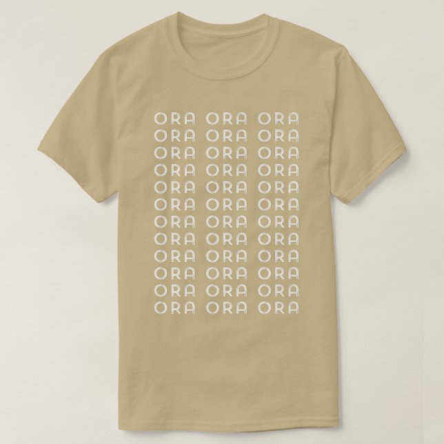 Ora Ora Ora Weeb Anime Japan Otaku Nippon japanska T Shirt (Design framsida)