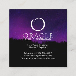 Oracle och psykiska visitkortar fyrkantigt visitkort