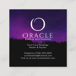 Oracle och psykiska visitkortar fyrkantigt visitkort