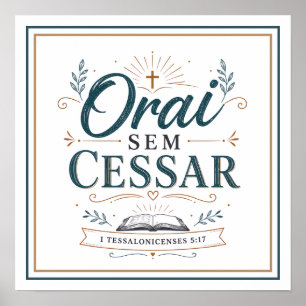 Orai Utan Upphör Fras Kristet Motiverande Poster
