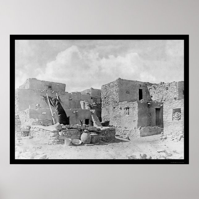 Oraibi Pueblo Hopi Indian 1895 Poster (Framsidan)