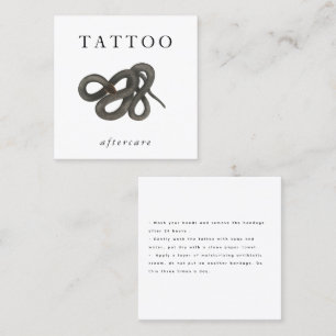 Orake Tattoo Efterföljande instruktioner Modern Fyrkantigt Visitkort