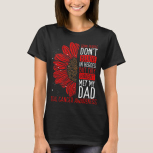 Oral Cancer Awareness Ribbon Pappa Warrior T Shirt