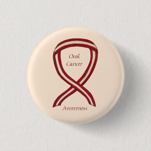 Oral Cancer Awareness Ribbon Rand Anpassningsbar S Knapp