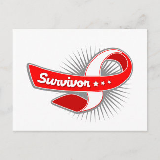 Oral cancer Survivor Ribbon Vykort