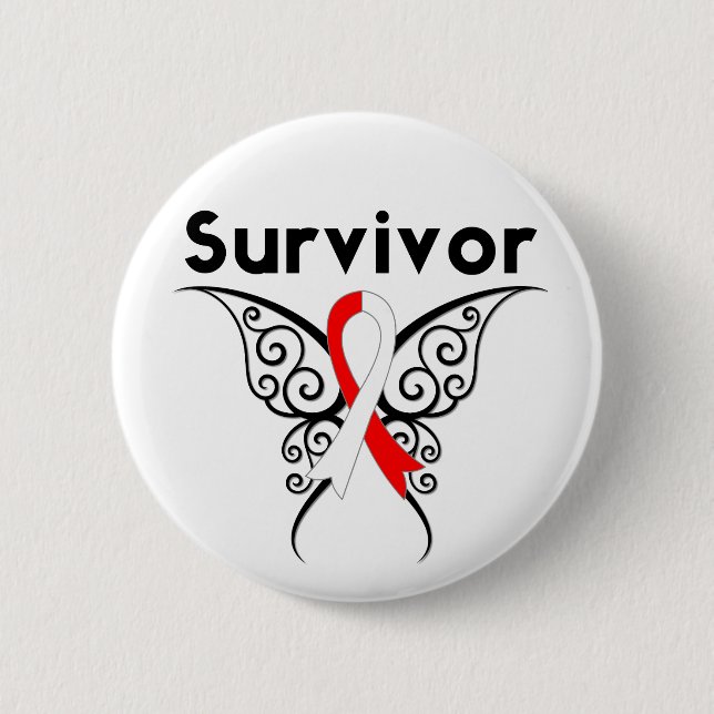 Oral Cancer Survivor Tribal Butterfly Knapp (Framsida)