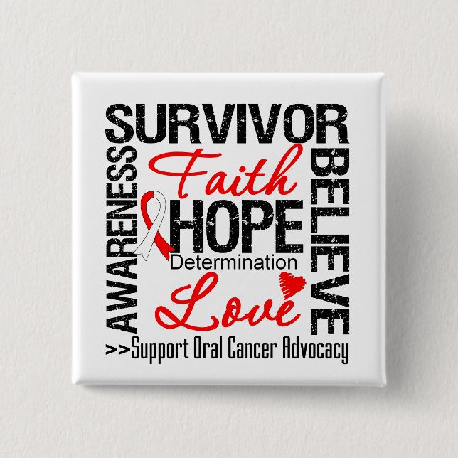 Oral Cancer Survivors Motto Knapp (Framsida)