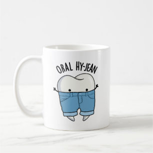Oral Hy-jean Funny Tooth Pun Kaffemugg