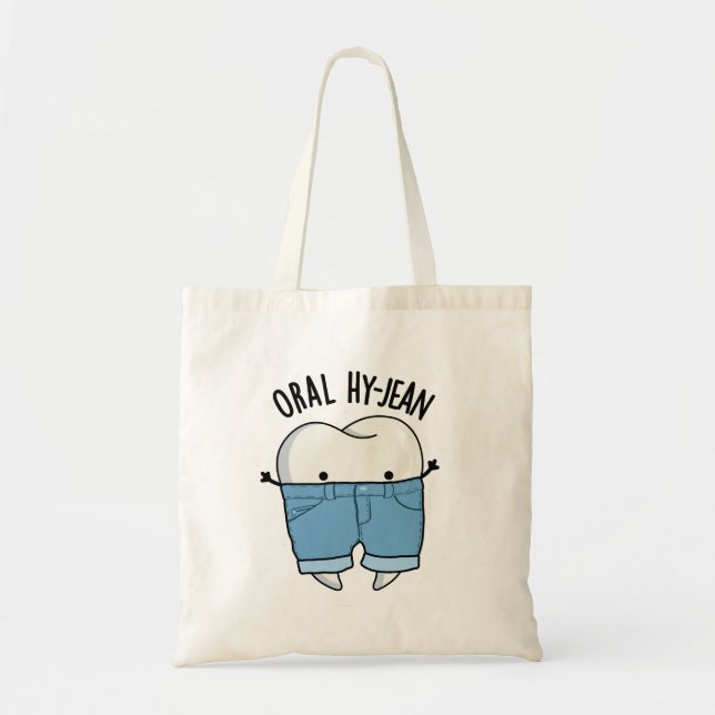 Oral Hy-jean Funny Tooth Pun Tygkasse (Framsidan)