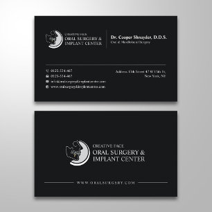 Oral kirurgi, implantatcentral, Maxillofacial Blac Visitkort