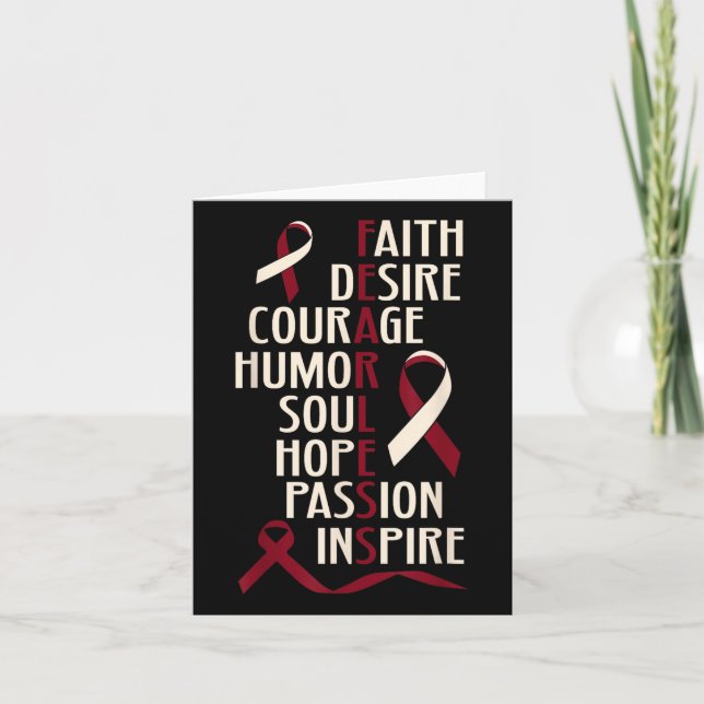 Oral Nacke Cancer Medvetenhet utan fruktlöshet Kort (Framsida)