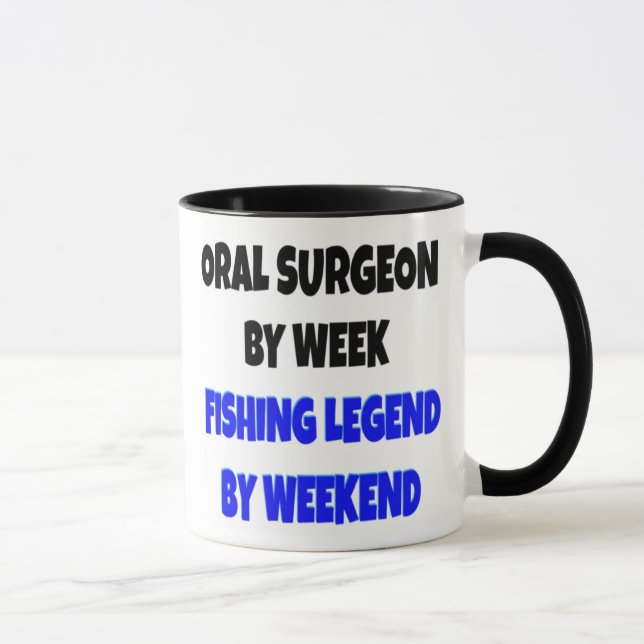 Oral Surgeon Fishing Legend Joke Mugg (Höger)