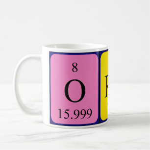 Oran Periodisk bord namn mugg