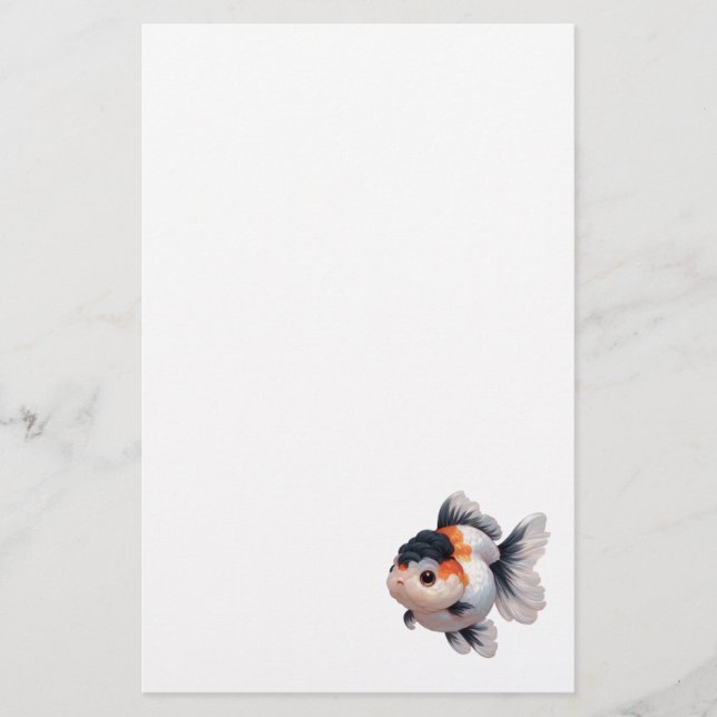 Oranda Goldfish Finare Goldfish Stationary Brevpapper (Framsida)