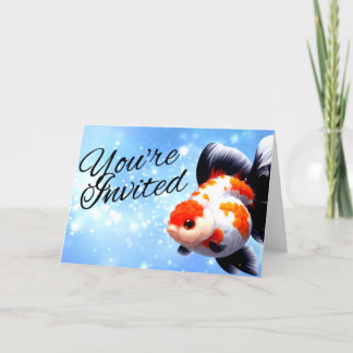 Oranda Guld fisk Fancy Guld fisk Akvarium Inbjudan