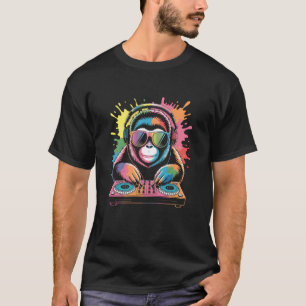 Orang Utan Apa DJ Turntables EDM Synthesizer Ra T Shirt