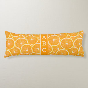 Orangar anpassningsbar monogram kroppskudde
