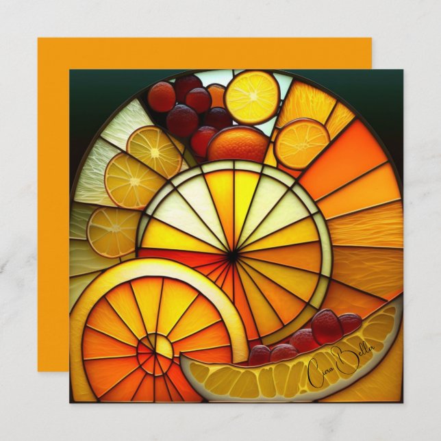 Orangar av glasmassa (Fram/baksida)