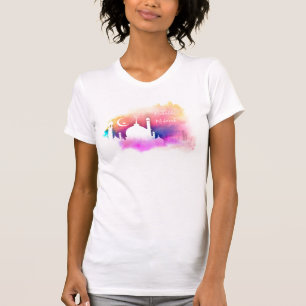 Orangar av vattenfärg Ramadan Mosque och Lila T Shirt