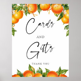 Orangar Citruskort och presentkort Poster