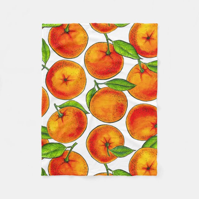 Orangar Fleecefilt (Framsidan)