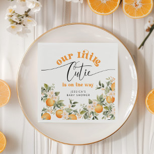 Orangar för babydusch för små citrusfrukter pappersservett