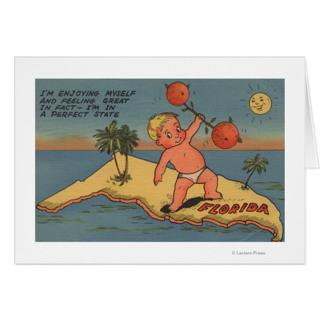 Orangar för barnens lyktklocka hälsningskort (Framsidan Horizontal)