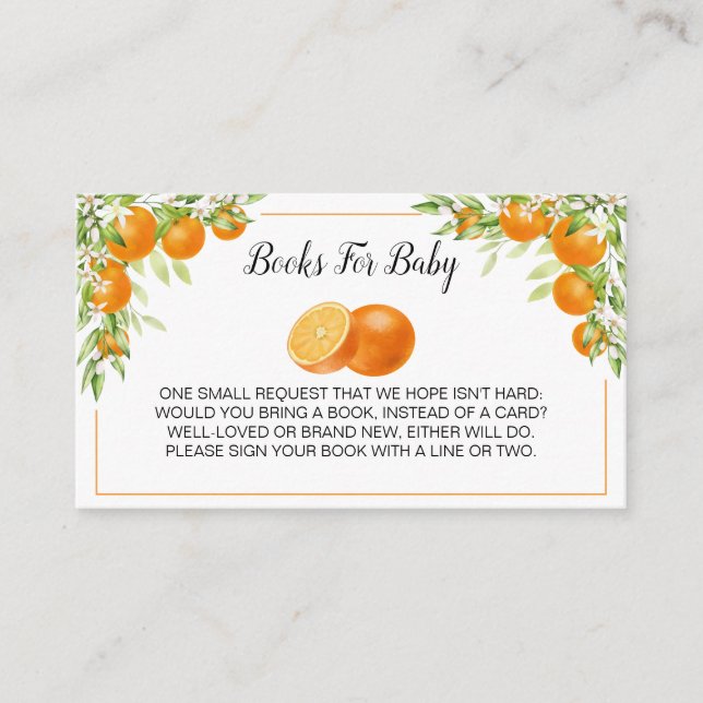 orangar för elegant och Bokar för Baby Tilläggskort (Framsida)