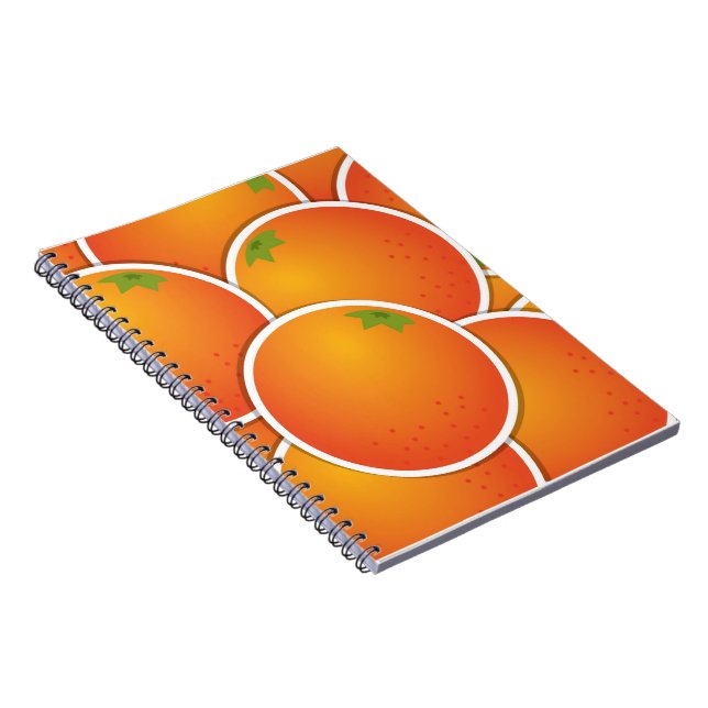 orangar för funky anteckningsbok med spiral (Högra Sidan)