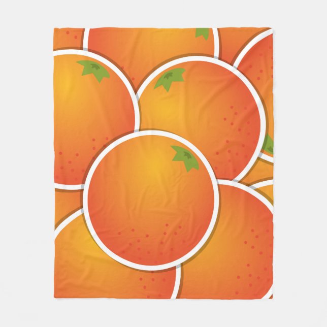 orangar för funky fleecefilt (Framsidan)