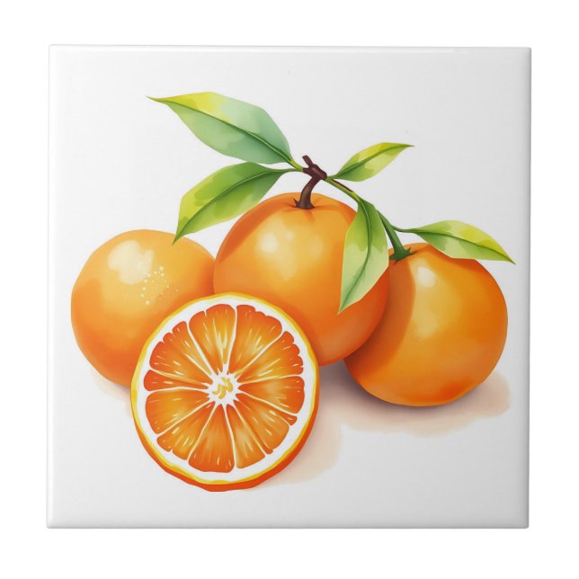 Orangar för högvattenfärgen kakelplatta (Framsidan)