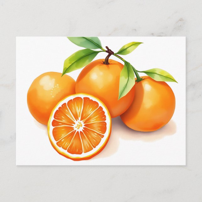 Orangar för högvattenfärgen vykort (Framsida)